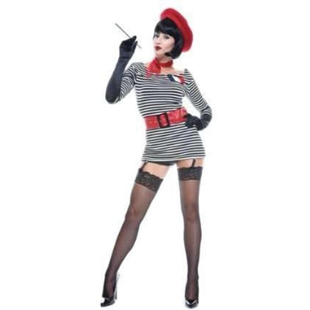 New French Kiss Women's Costume & Thigh High Stocking